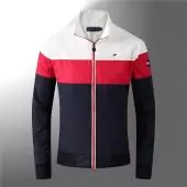 giacca tommy nouvelle collection zip blanc rouge bleu